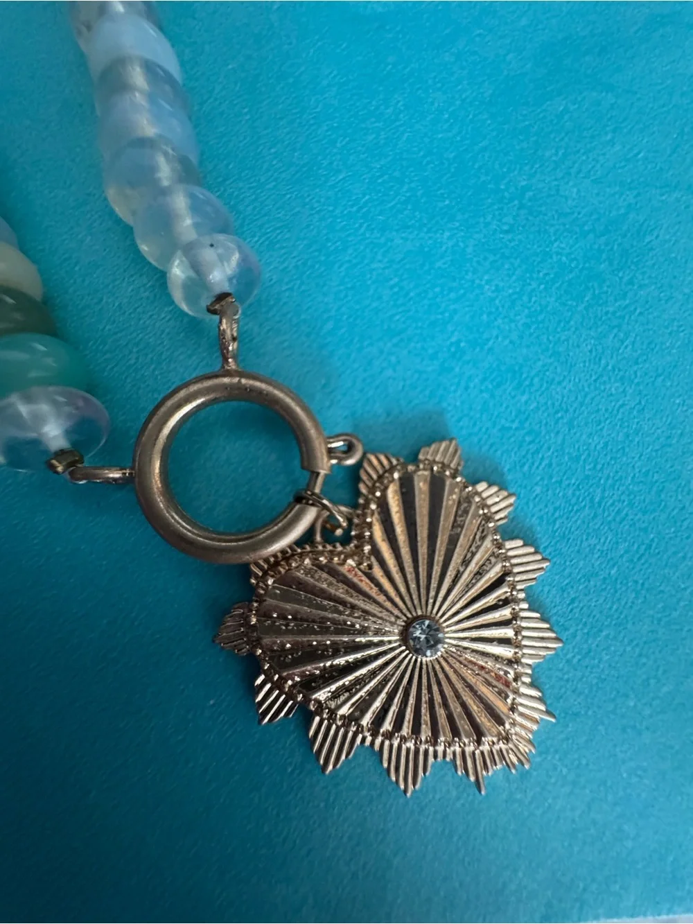 Beaded necklace Heart Charm